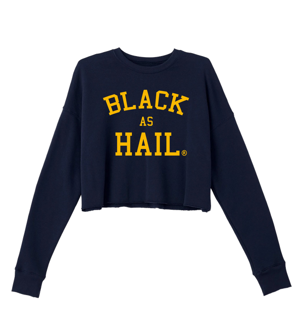 Black As Hail Crop Crewneck